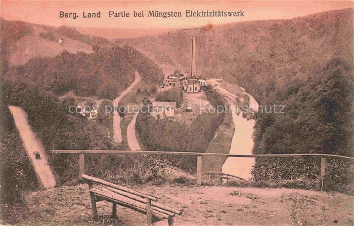 Muengsten Remscheid NRW Panorama mit Elektrizitaetswerk