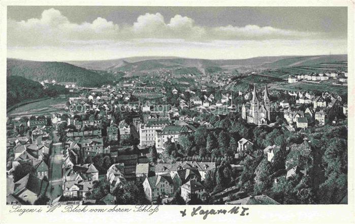 SIEGEN  Westfalen NRW Blick vom oberen Schloss