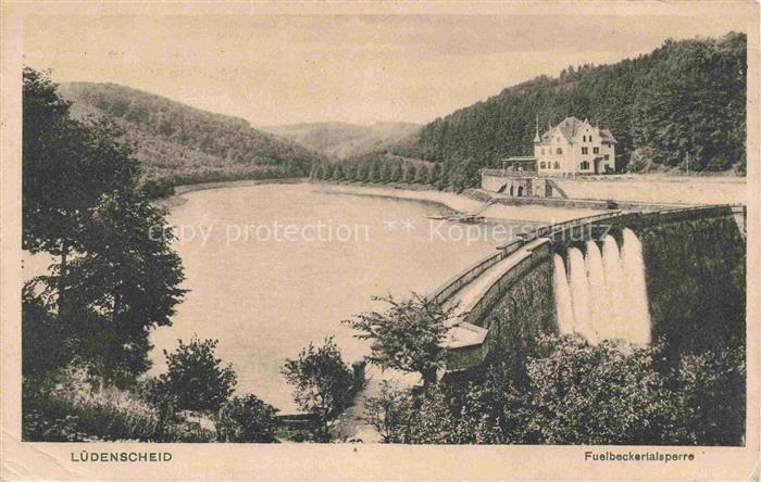 LueDENSCHEID NRW Fuelbeckertalsperre Feldpost