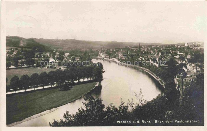 Werden Ruhr EssEN Blick vom Pastoratsberg