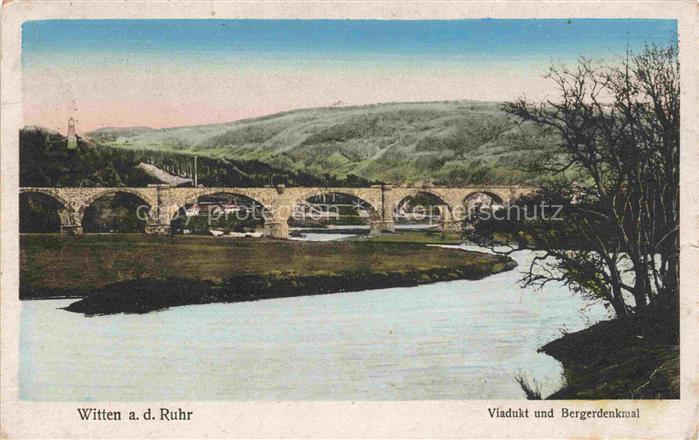 WITTEN  RUHR NRW Viadukt und Bergerdenkmal