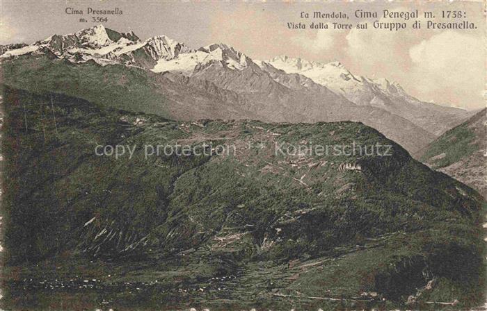 Mendola Mendelpass Trentino IT Cima Penegal Vista dalla Torre sul Gruppo di Pres