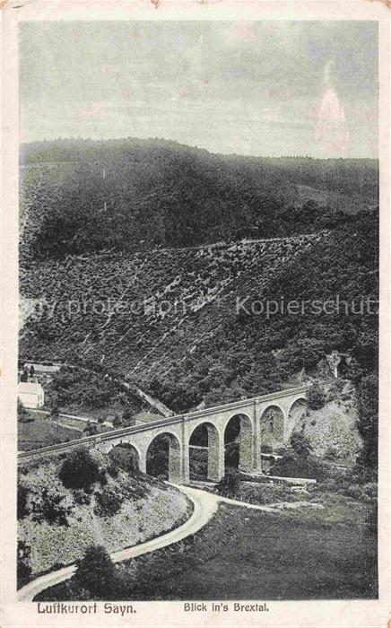 Sayn-Bendorf Mayen-Koblenz Rheinland-Pfalz Blick ins Brextal mit Viadukt