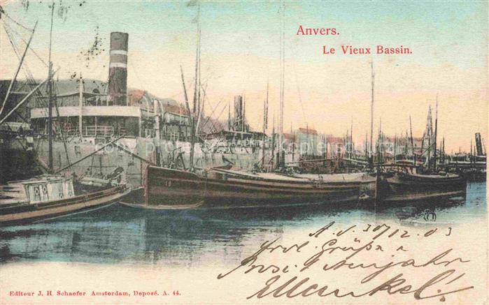 ANVERS Antwerpen Le Vieux Bassin