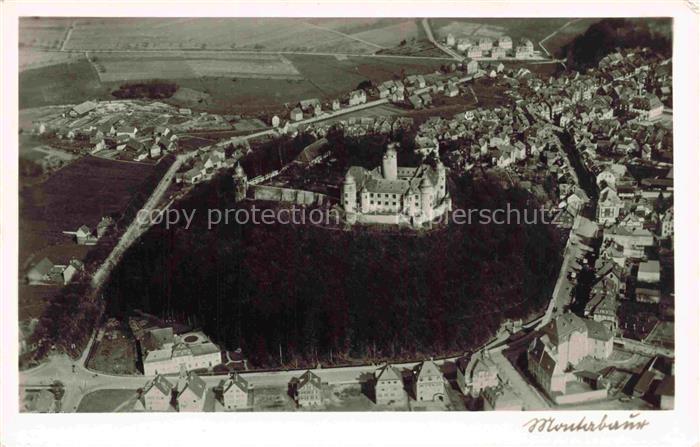 Montabaur Westerwald Rheinland-Pfalz Fliegeraufnahme mit Schloss