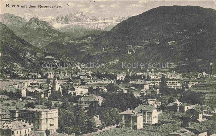 Bozen  BOLZANO Suedtirol IT mit dem Rosengarten