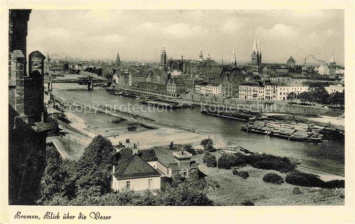 BREMEN  CITY Blick ueber die Weser