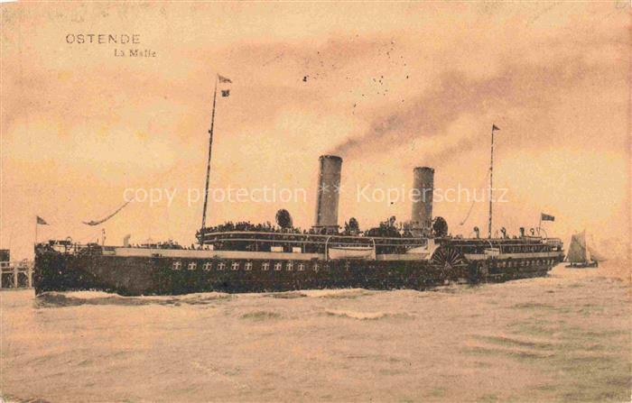 OSTENDE Oostende West-Vlaanderen Belgie La Malle Dampfer
