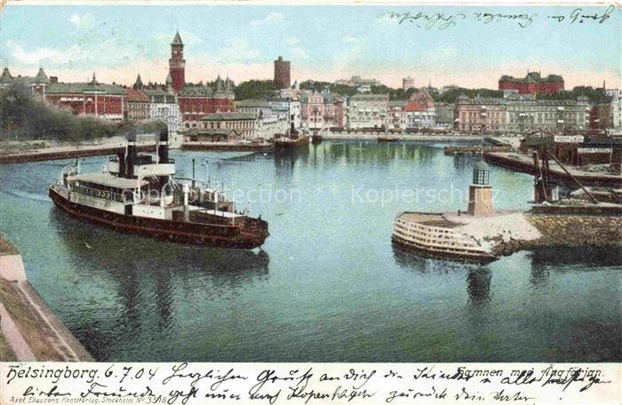 Helsingborg Haelsingborg Sweden Hamnen med Angfaerjan