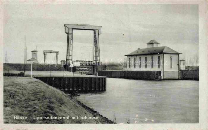 Huenxe WESEL NRW Gasthaus Rheinischer Hof Lippeseitenkanal mit Schleuse