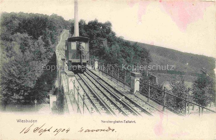 WIESBADEN Nerobergbahn Talfahrt