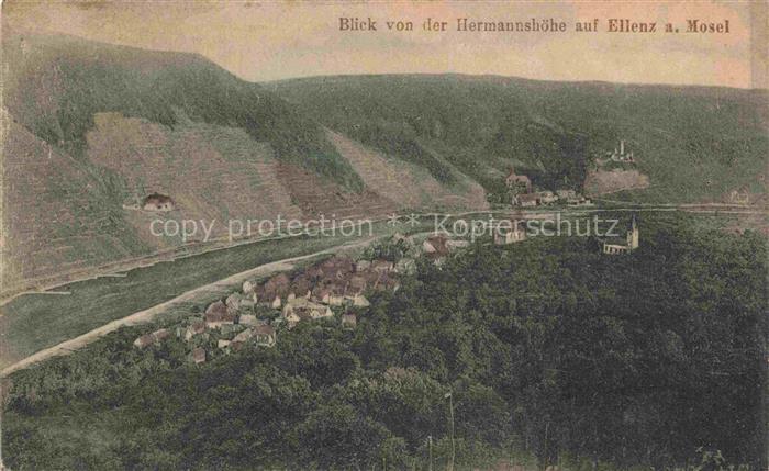 Ellenz-Poltersdorf Mosel Rheinland-Pfalz Blick von der Hermannshoehe