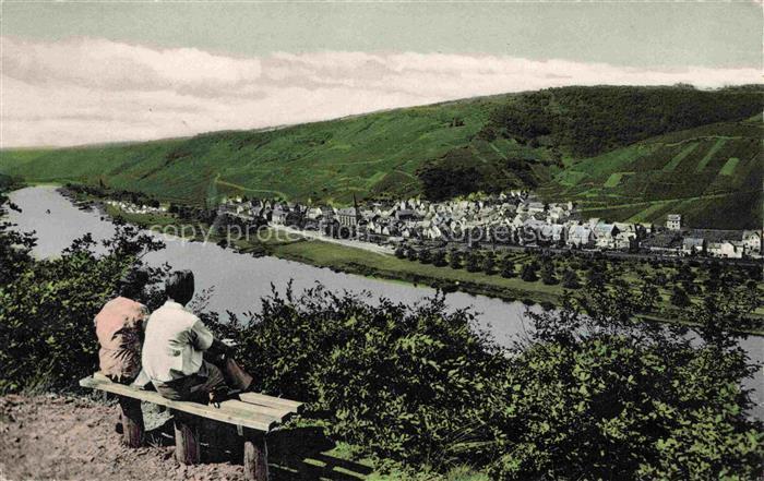 Pommern Mosel Rheinland-Pfalz Panorama Moselpartie Campingplatz