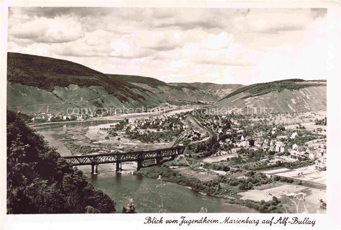 Alf Bullay Mosel Blick vom Jugendheim Marienburg