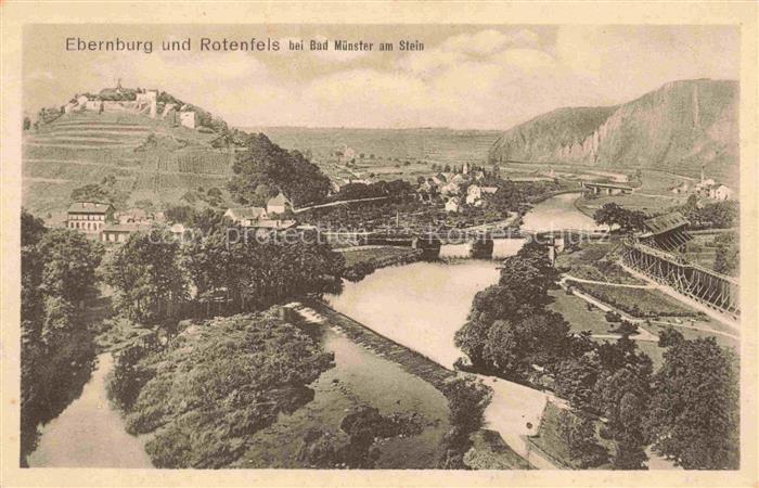 Ebernburg Bad Muenster am Stein-Ebernburg Rheinland-Pfalz mit Rotenfels Panorama