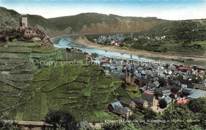Kobern-Gondorf Mosel Rheinland-Pfalz mit Niederburg und Matthias Kapelle