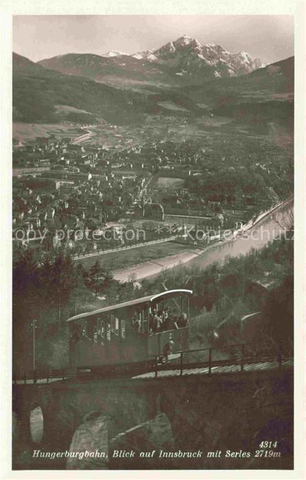 Hungerburgbahn Innsbruck Tirol AT Panorama mit Serles