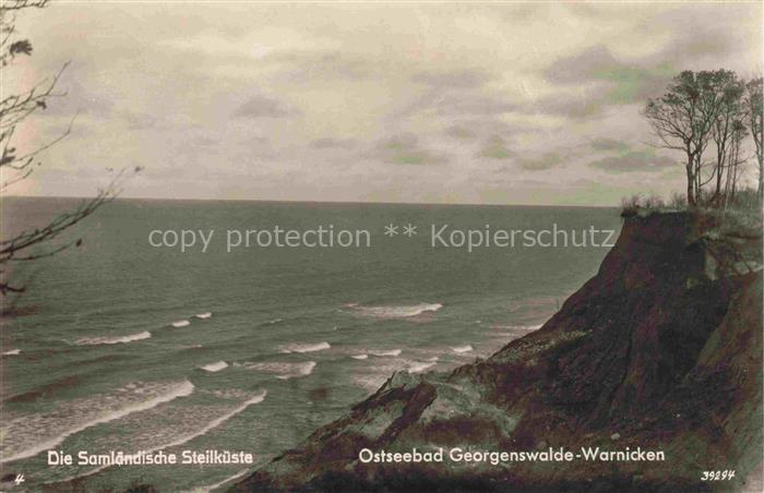 GEORGENSWALDE Otradnoje Rauschen Ostseebad RU Die Samlaendische Steilkueste