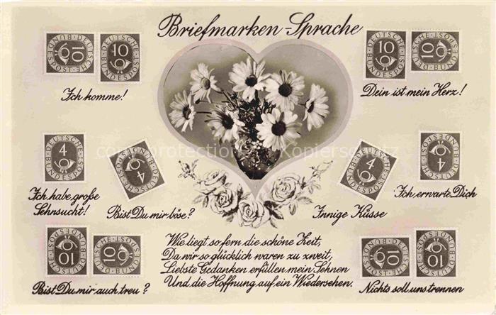Verlag Amag Nr. 96757 BriefmarkenSPRACHE auf Ak