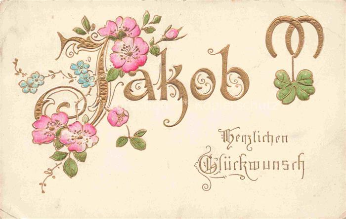 Neujahr Annee New Year Jakob Litho