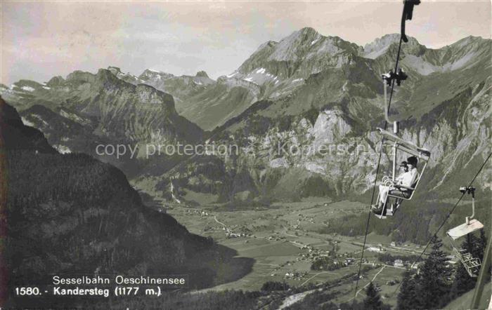 Sessellift Chairlift Telesiege Oeschinensee Kandersteg