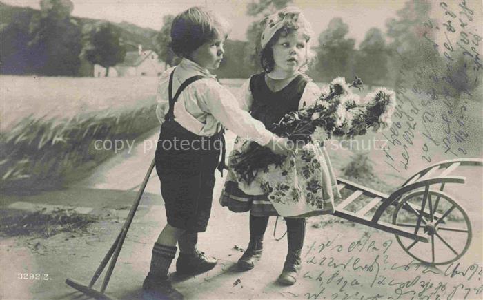 Kinder Child Enfants Blumen Karte Nr. 3292/2