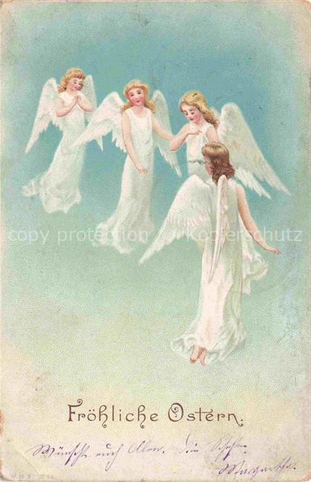 Ostern Easter Paques Pasqua-- Engel Maedel Litho