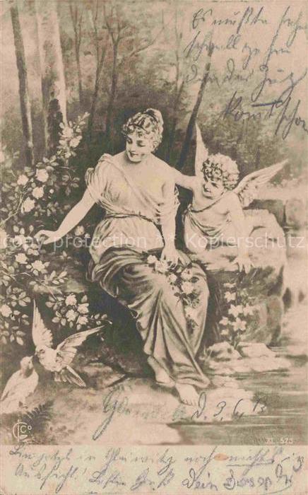 Foto LC Paris Nr. 573 Engel Kinder Vogel