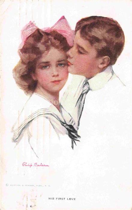 BOILEAU Philip Kuenstlerkarte His First Love Hamburg