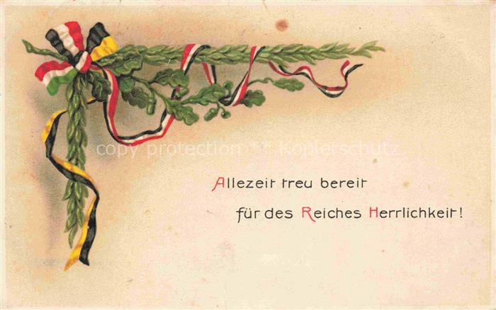 SWR Schwarz Weiss Rot-Flagge Litho Allerzeit Treu Bereit fuer Herrlichkeit