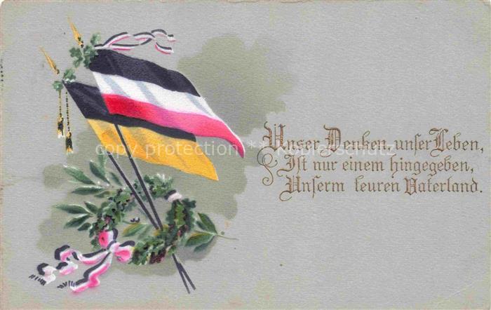 SWR Schwarz Weiss Rot-Flagge Litho Vaterland
