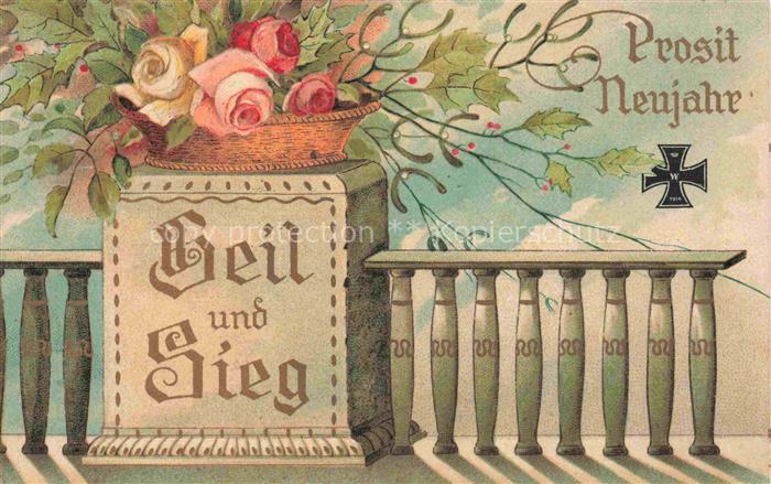 Neujahr Annee New Year Prosit Heil und Sieg