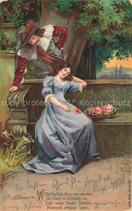 Trompeter von Saeckingen SCHEFFEL Frauen Blumen Nr. 1878 Litho