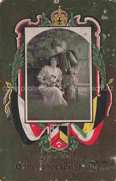 SWR Schwarz Weiss Rot-Flagge Litho eine Herzensfrage S.V.D Serie 6006/1