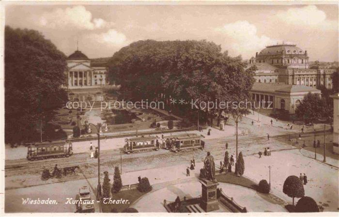 STRAssENBAHN Tramway-- Wiesbaden Kurhaus Theater