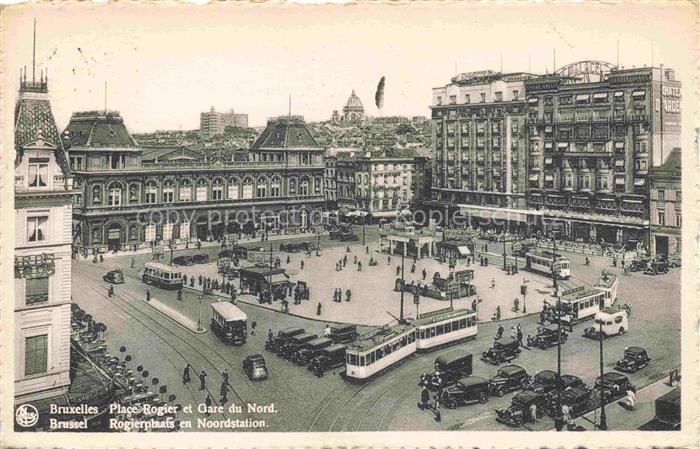 STRAssENBAHN Tramway-- Bruxelles  Place Rogier Gare du Nord