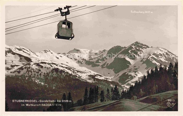 Seilbahn Cable-Car Telepherique Stubner Kogel Weltkurort Badgastein