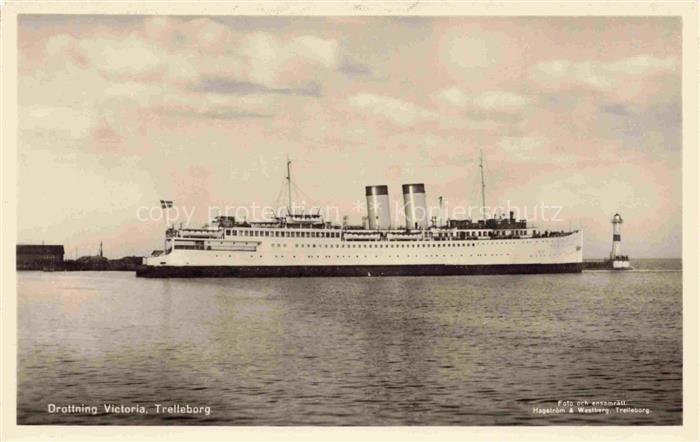 Dampfer Oceanliner Drottning Victoria Trelleborg