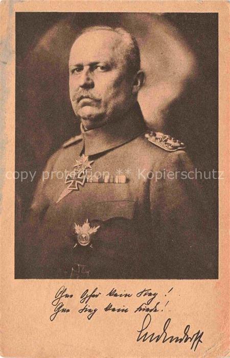 LUDENDORFFSPENDE Militaria Erich Ludendorff General Kriegsbeschaedigte