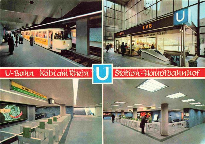 U-Bahn Subway Underground Metro Koeln am Rhein Hauptbahnhof