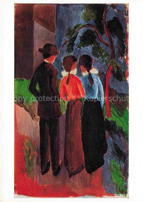 MACKE August Kuenstlerkarte Verlag F. Bruckmann Muenchen