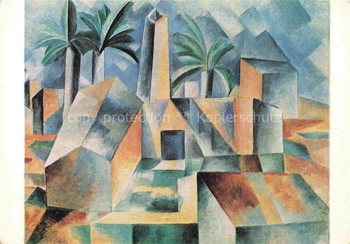 PICAssO Pablo (1881-1973) Kuenstlerkarte die Fabrik von Horta de Ebro Leningrad