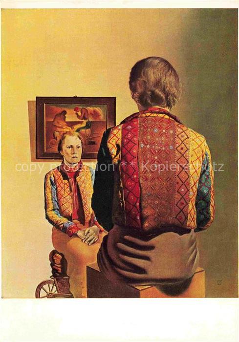 DALI Salvador Kuenstlerkarte Portrait of Gala New York