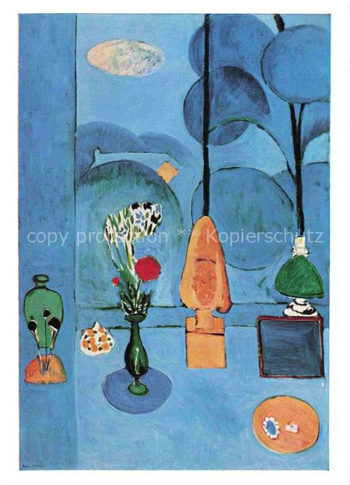 MATIssE Henri (1869-1954) Kuenstlerkarte The Blue Window New York Museum Modern