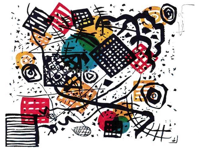 KANDINSKY Wassily (1866-1944) Kuenstlerkarte Kleine werelden V Amsterdam