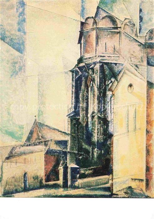 FEININGER Lyonel Kuenstlerkarte Cathedral in Halle Hamburger Kunsthalle