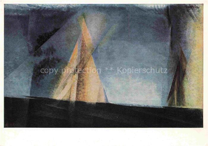 FEININGER Lyonel Kuenstlerkarte Segelpyramide