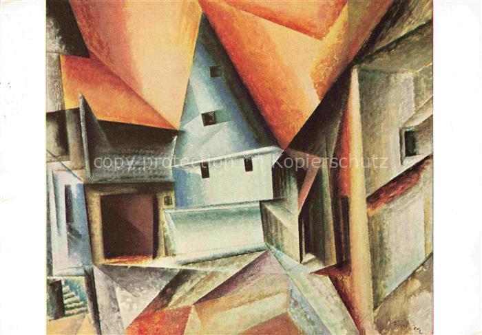 FEININGER Lyonel Kuenstlerkarte Ober Weimar Museum Beuningen Rotterdam