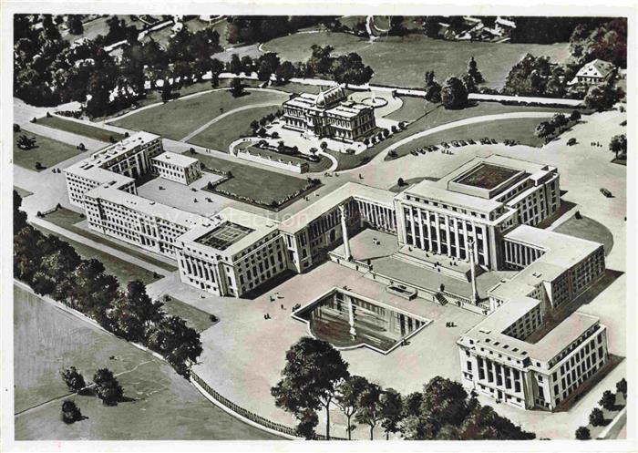 WAGNER Richard Kuenstlerkarte Genève Palais Sosiete des Nations