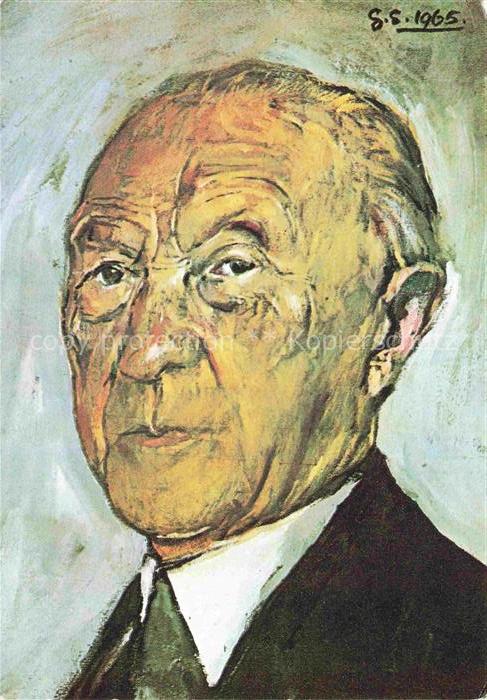 ADENAUER Konrad (1876-1967) Politik Deutschland CDU Bundesvorsitzender CDU DD